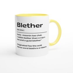 "Blether" Definition Mug – Scots Word Gift | Scottish Slang Coffee Cup